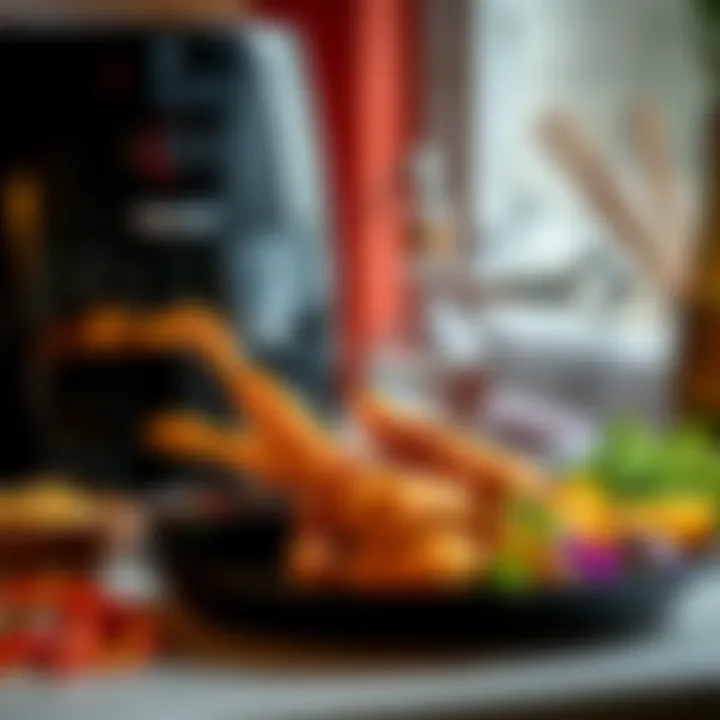 Deliciously Prepared Meal with Karaca XL Airfryer Deliciously prepared dish using the Karaca XL Airfryer, showcasing vibrant colors