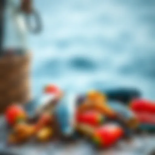 A variety of baits used for Karagöz fishing