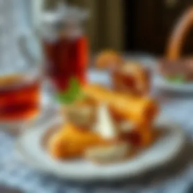 Pisi with Turkish Tea A plate of Pisi served with traditional Turkish tea