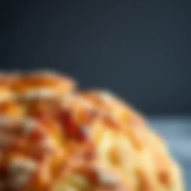 Flaky Texture of Pisi Bread A close-up of the flaky texture of Pisi