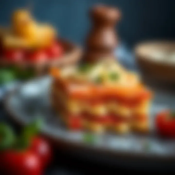 Close-up of Kardinal Pasta showcasing its luscious layers and texture.