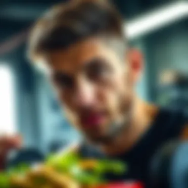 Focused individual engaging in mental training for fitness