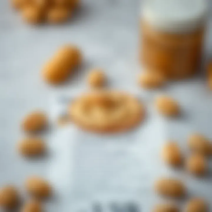 Nutritional information chart of raw peanut butter highlighting its benefits
