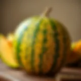 Fresh and ripe melon showcasing its vibrant color