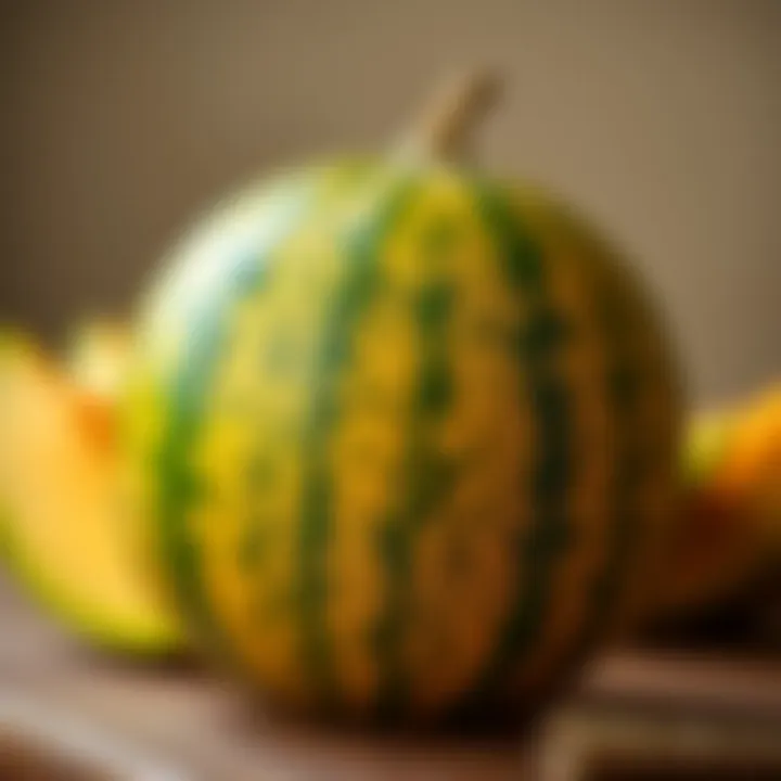 Vibrant Fresh Melon Fresh and ripe melon showcasing its vibrant color