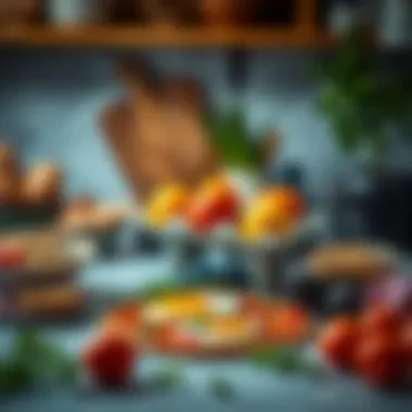 A kitchen scene showcasing Keskinoglu eggs in a vibrant recipe