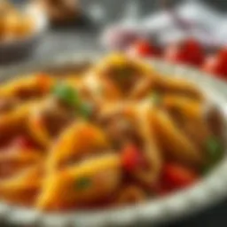 Delicious meat-filled pasta shells