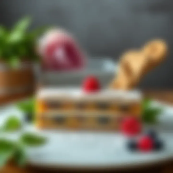 Final presentation of the dessert