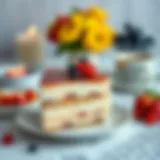 A delicious pudding cake served elegantly