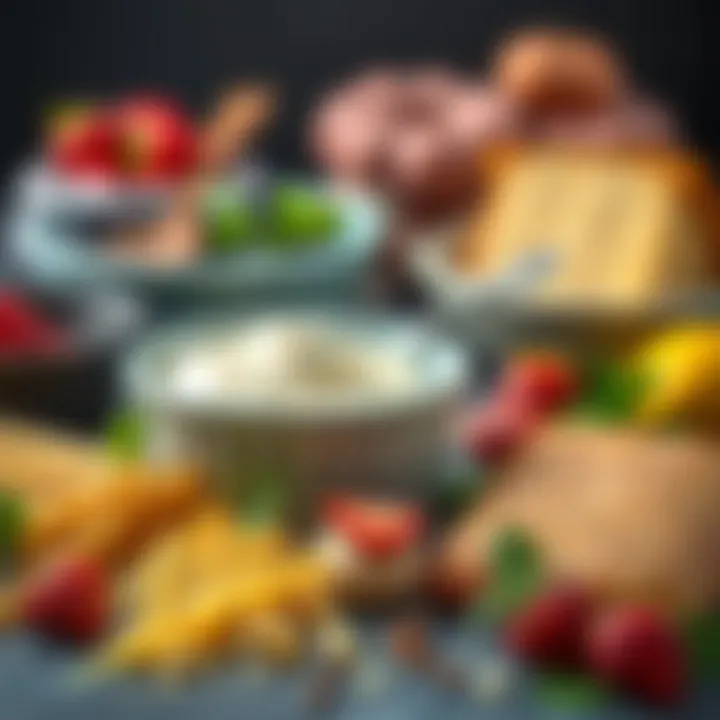 Ingredients for the Pudding Cake Ingredients laid out for a pudding cake