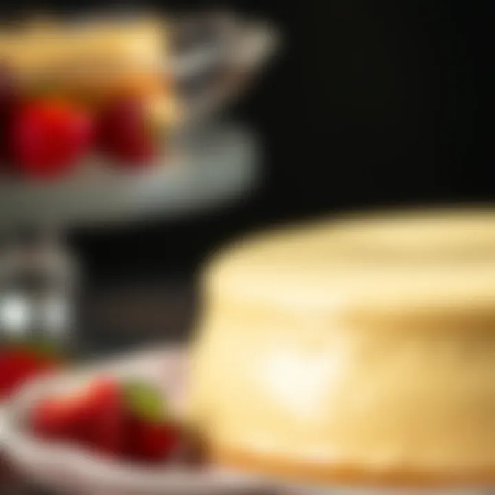 Close-up of Smooth Cake Texture A close-up of the pudding cake texture