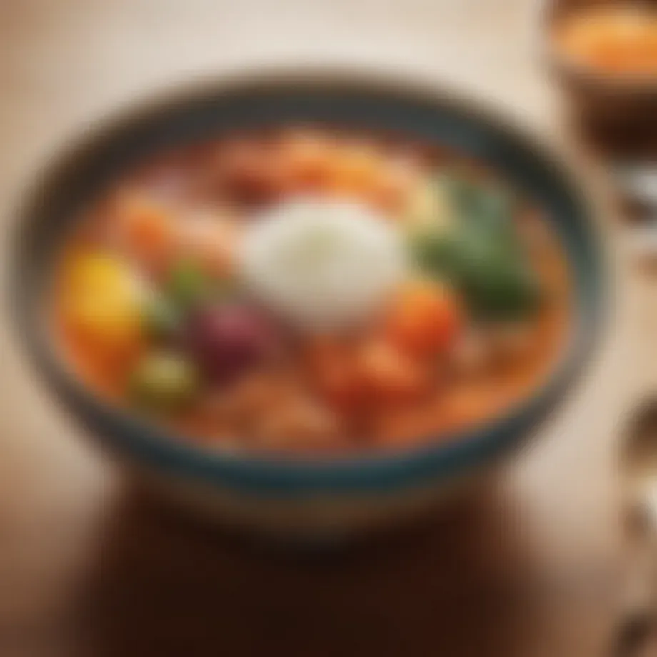 A vibrant bowl of kori sosu showcasing its rich color and texture