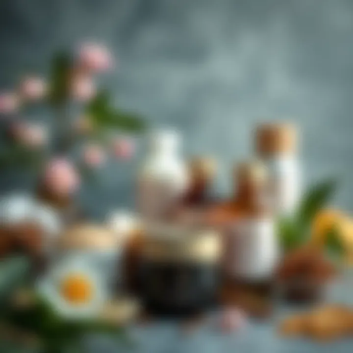 Wellness Products Highlighting Health Benefits An elegant arrangement of wellness products emphasizing health benefits.