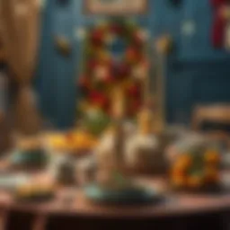 A beautifully arranged festive table for Kurban Bayramı celebration