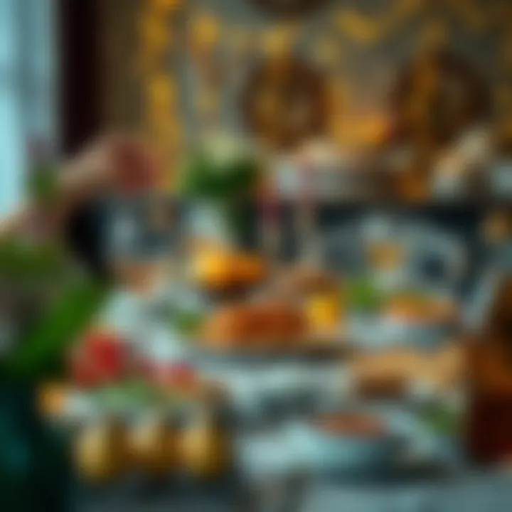 A beautifully arranged festive table