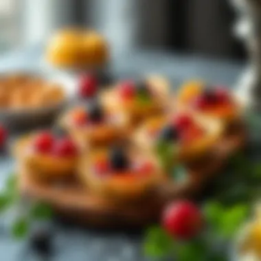 The artistic presentation of a mini tart platter