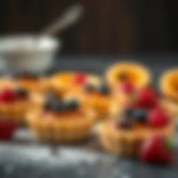 Elegant miniature tart design showcasing sweet and savory fillings