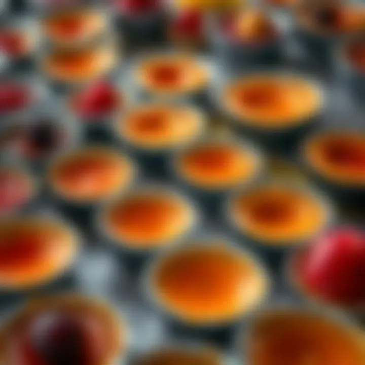 Variety of mini tart molds arranged creatively