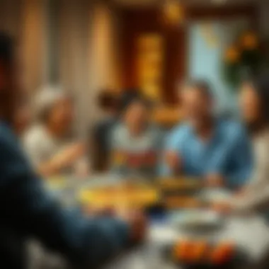 Family Celebration for Mother's Day A joyful gathering of family members celebrating Mother's Day together