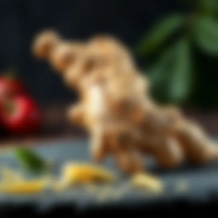 Ginger Root for Stomach Comfort Fresh ginger root known for its soothing properties