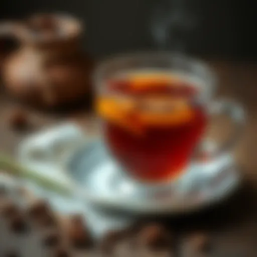 Comforting herbal tea for nausea relief