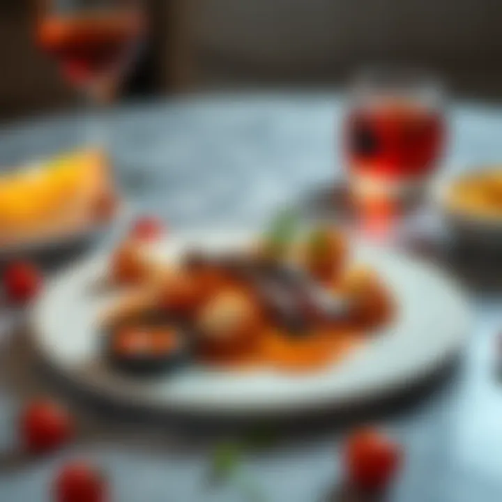 Artistic Plating of İrmik Helvası Artistic plating options for Nermin Yazılıtaş İrmik Helvası showcasing modern culinary aesthetics