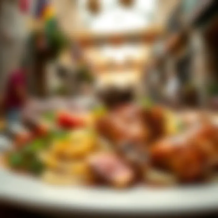 A beautifully plated dish showcasing local flavors