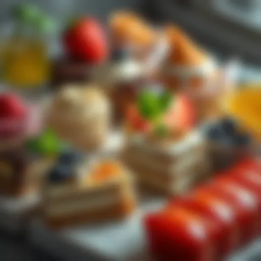 Decadent dessert selection showcasing various flavors