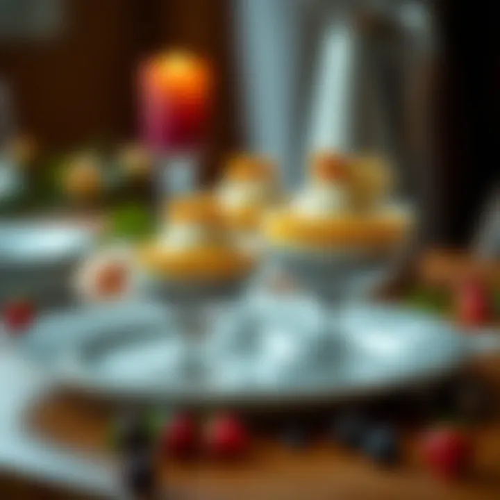 Elegant dessert presentation for special occasions