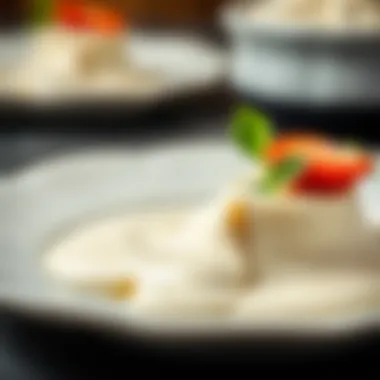 The Creamy Essence of Panna Cotta Close-up of panna cotta showcasing its creamy texture