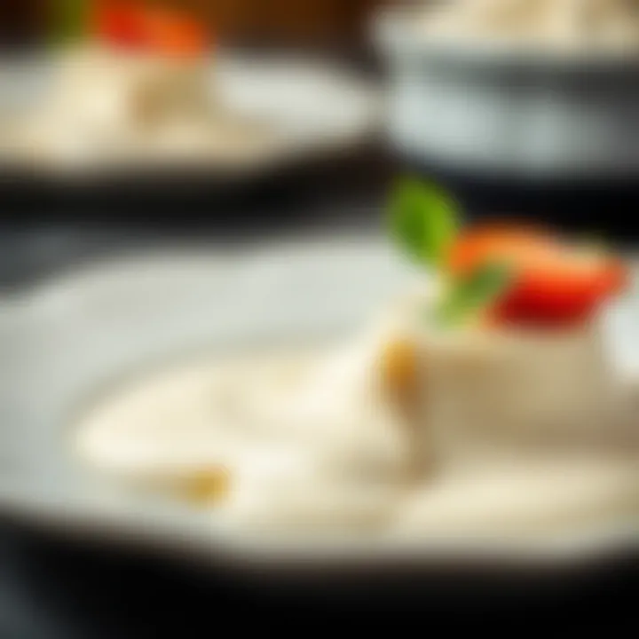 The Creamy Essence of Panna Cotta Close-up of panna cotta showcasing its creamy texture