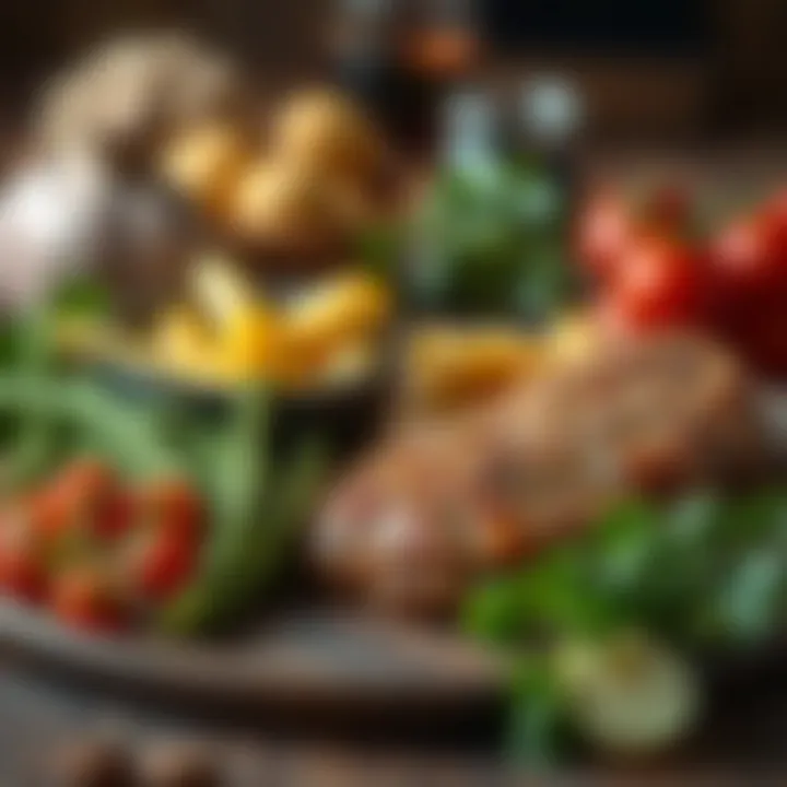 Fresh Ingredients for Meat and Potato Recipes Fresh ingredients for a delicious meat and potato recipe