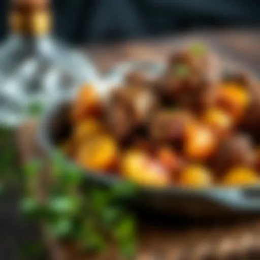 A Hearty Dish of Meat and Potatoes A hearty dish featuring tender meat and potatoes