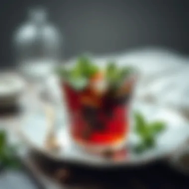 Peppermint Tea with Fresh Mint A tranquil setting with a cup of peppermint tea and fresh mint leaves