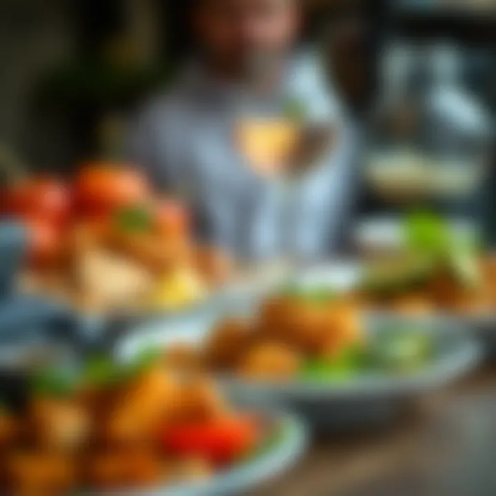 Healthy Dishes from Philips 9650 Airfryer XXL Plate of healthy dishes prepared using the Philips 9650 Airfryer XXL