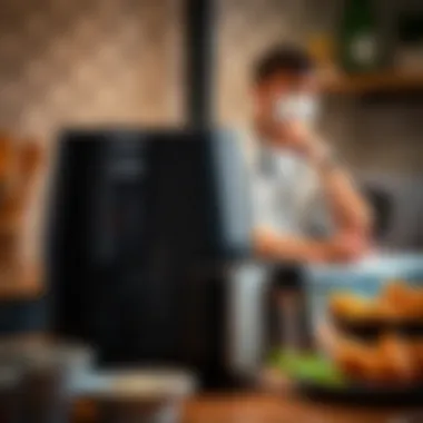 User-Friendly Interface of Philips 9650 Airfryer XXL User-friendly interface of the Philips 9650 Airfryer XXL displayed clearly