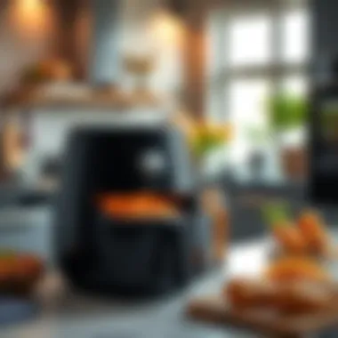 Illustration of Airfryer XXL in a modern kitchen setting