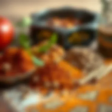 Aromatic Spices for Polonez Karabiberli Fume Et A selection of spices used in Polonez Karabiberli Fume Et, emphasizing their aromatic qualities