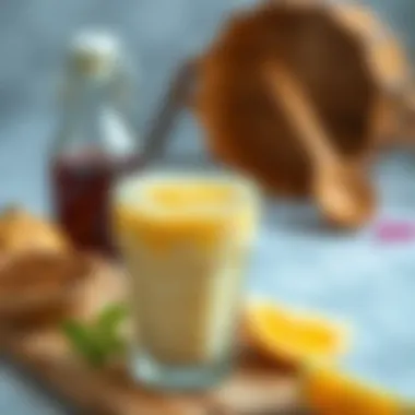 Revitalizing Sahur Drink A close-up of a nutritious drink prepared for sahur.