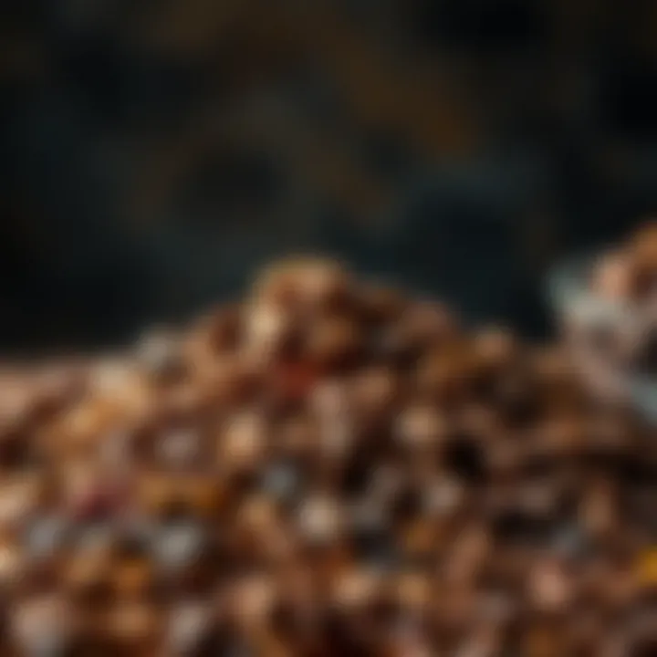 The Essence of Chocolate Ingredients A vibrant display of raw cocoa beans and chocolate ingredients