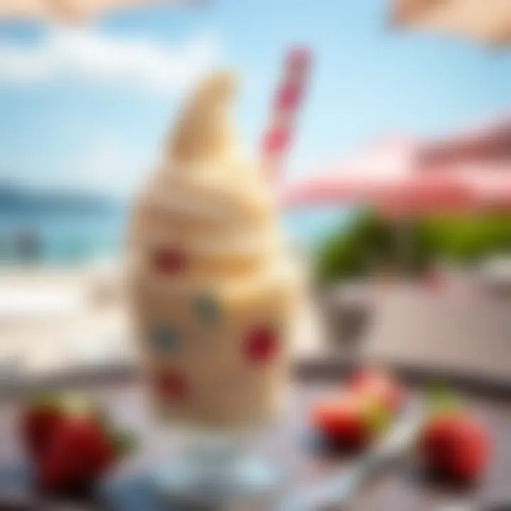 Refreshing gluten-free ice cream served on a sunny day