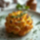 Roasted cauliflower garnished with herbs