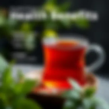 Health Benefits of Rooibos Tea An assortment of health benefits associated with rooibos tea displayed graphically