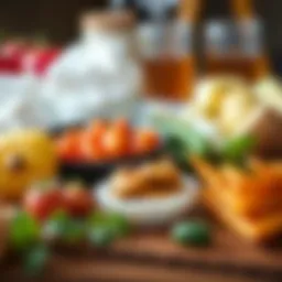 Illustration showing unhealthy foods to avoid for gallstone patients