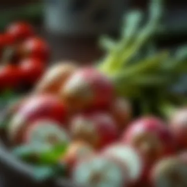 Fresh Turnips: The Key Ingredient A close-up of freshly harvested turnips used for salgam suyu