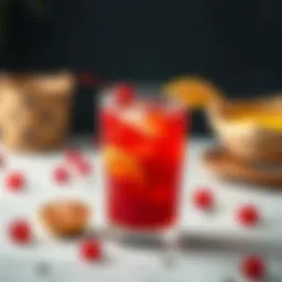 A refreshing glass of salgam suyu with vibrant colors