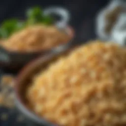 A bowl of sefer kitel bulgur ready for use