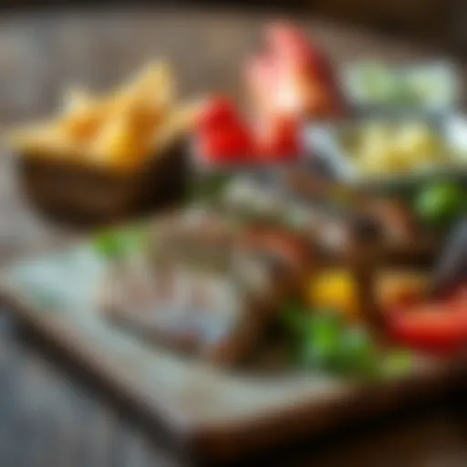 A plate of Sefim Kebap beautifully presented with traditional garnishes