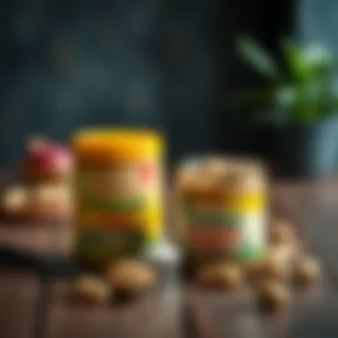 Nutritional benefits of sugar-free peanut butter on a wooden table