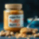 Delicious Sugar-Free Peanut Butter A jar of sugar-free peanut butter with a spoon beside it